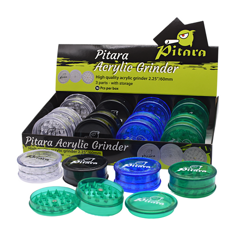 Herb Acrylic Grinder Display - 3 parts with a STASH - 16pcs Display